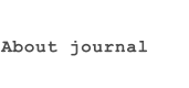 About journal